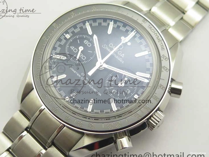1219 WellDesigned Speedmaster Moonwatch OMF 1:1 Best Edition Black Dial SS Hand on SS Bracelet A 8043